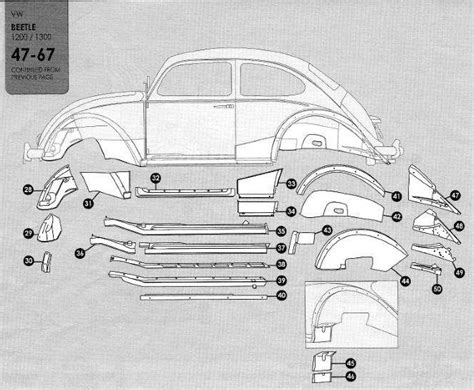 1967 vw beetle sheet metal|VW Beetle sheet metal thickness.